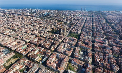 The Eixample district of Barcelona, Spain.