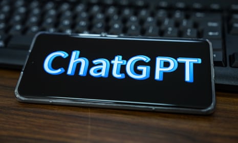 ChatGPT logo displayed on a smartphone. 