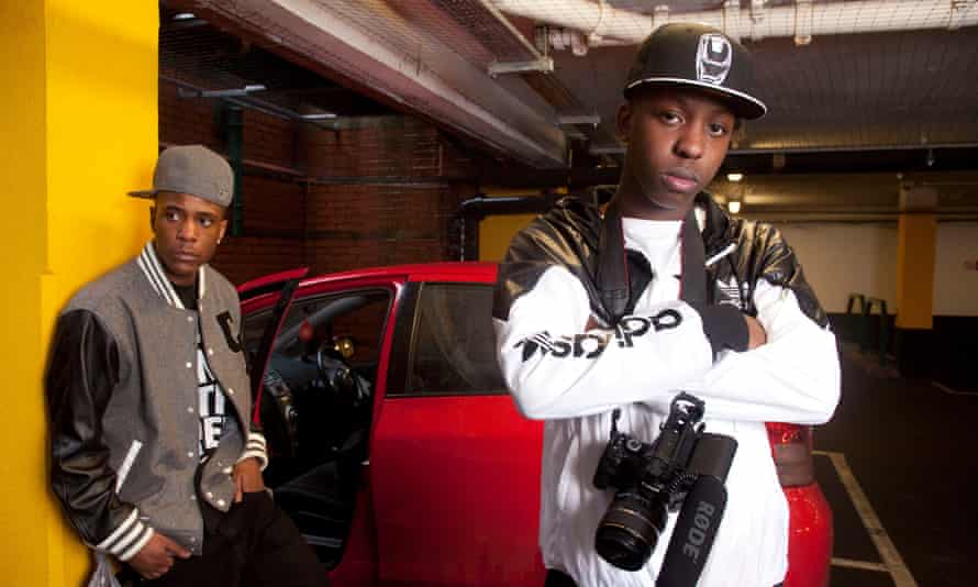 A young Jamal Edwards filming in the car park of Acton Morrisons.