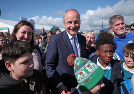Micheál Martin at the National Ploughing Championships at Tullamore, Co Offaly, today.