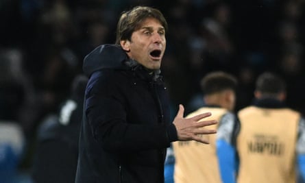 Antonio Conte during Napoli’s win over Verona