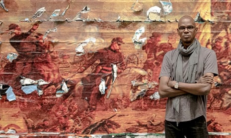 ‘I didn’t become an artist to be appropriate’ … Mark Bradford with his monumental civil war work Pickett’s Charge.