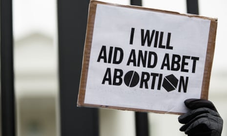 Sign says 'i will aid and abet abortion'