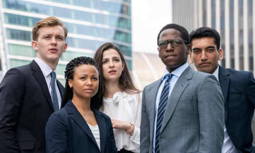 Harry Lawtey, Myha’la Herrold, Marisa Abela, David Jonsson and Nabhaan Rizwan in Industry.