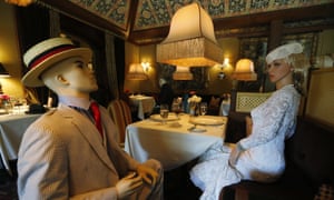Mannequins provide social distancing at the Inn at Little Washington as they prepare to reopen their restaurant Thursday in Washington, Virginia.