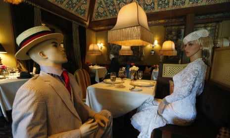 Mannequins provide social distancing at the Inn at Little Washington as they prepare to reopen their restaurant Thursday in Washington, Virginia. 
