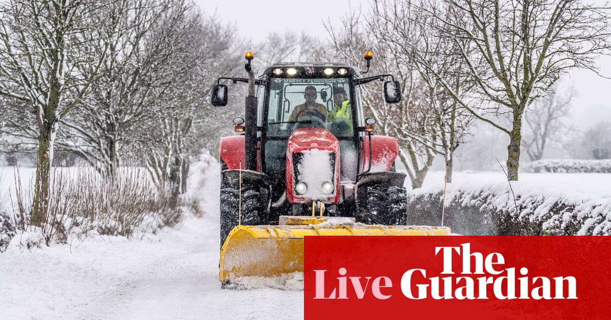 UK weather news: snow closes Manchester airport runways amid ice, flooding and train cancellations across country - live
