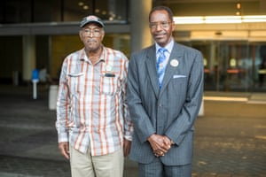 Ozell Ueal, left, and Rev. Cleophus Smith at the 43rd International Convention of the American Federation of State, County and Municipal Employees in Boston, Mass., 17 July 2018.