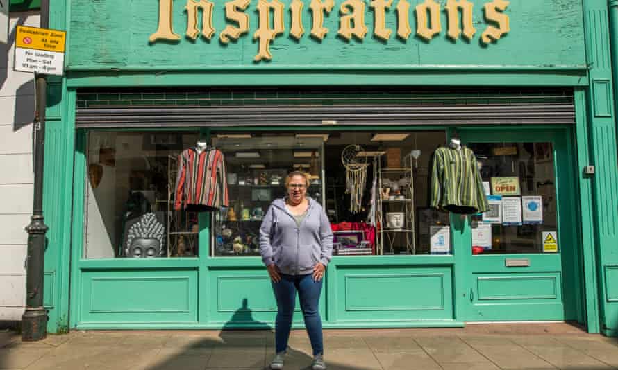 Rachael Martin outside Inspirations gift shop in Mansfield.