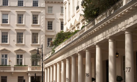 Grosvenor owns more than 300 acres of some of London’s most illustrious properties in Mayfair and Belgravia, including most of Eaton Square, pictured.