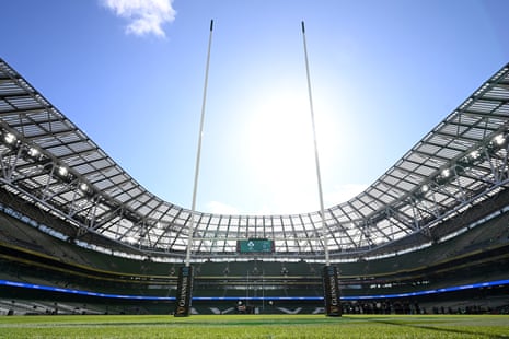 A sun-kissed Aviva Stadium.