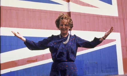 Margaret Thatcher on the campaign trail in 1983