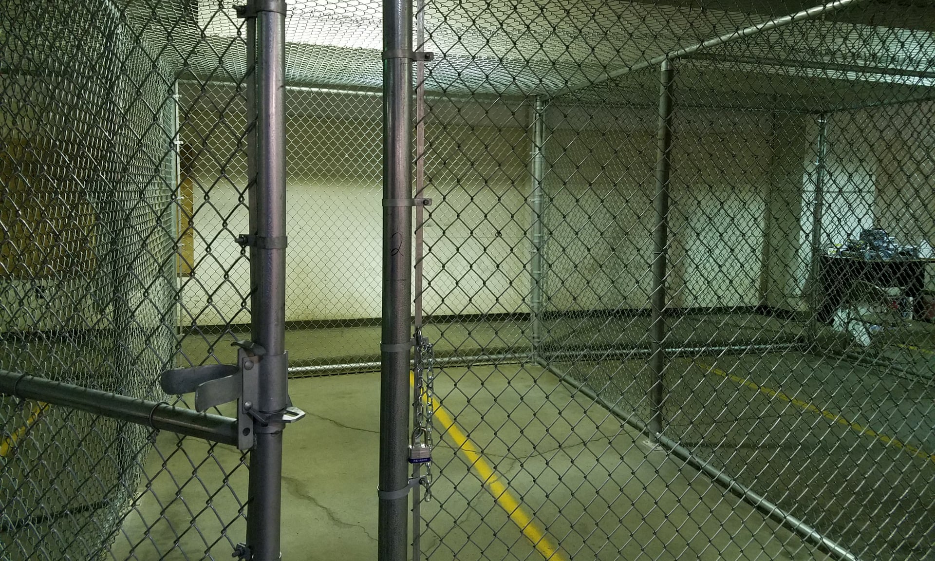 Jailed protesters say they were temporarily kept in cages that felt like ‘dog kennels’, but officials say the allegations of poor treatment are untrue. Photograph: Morton County correctional center
