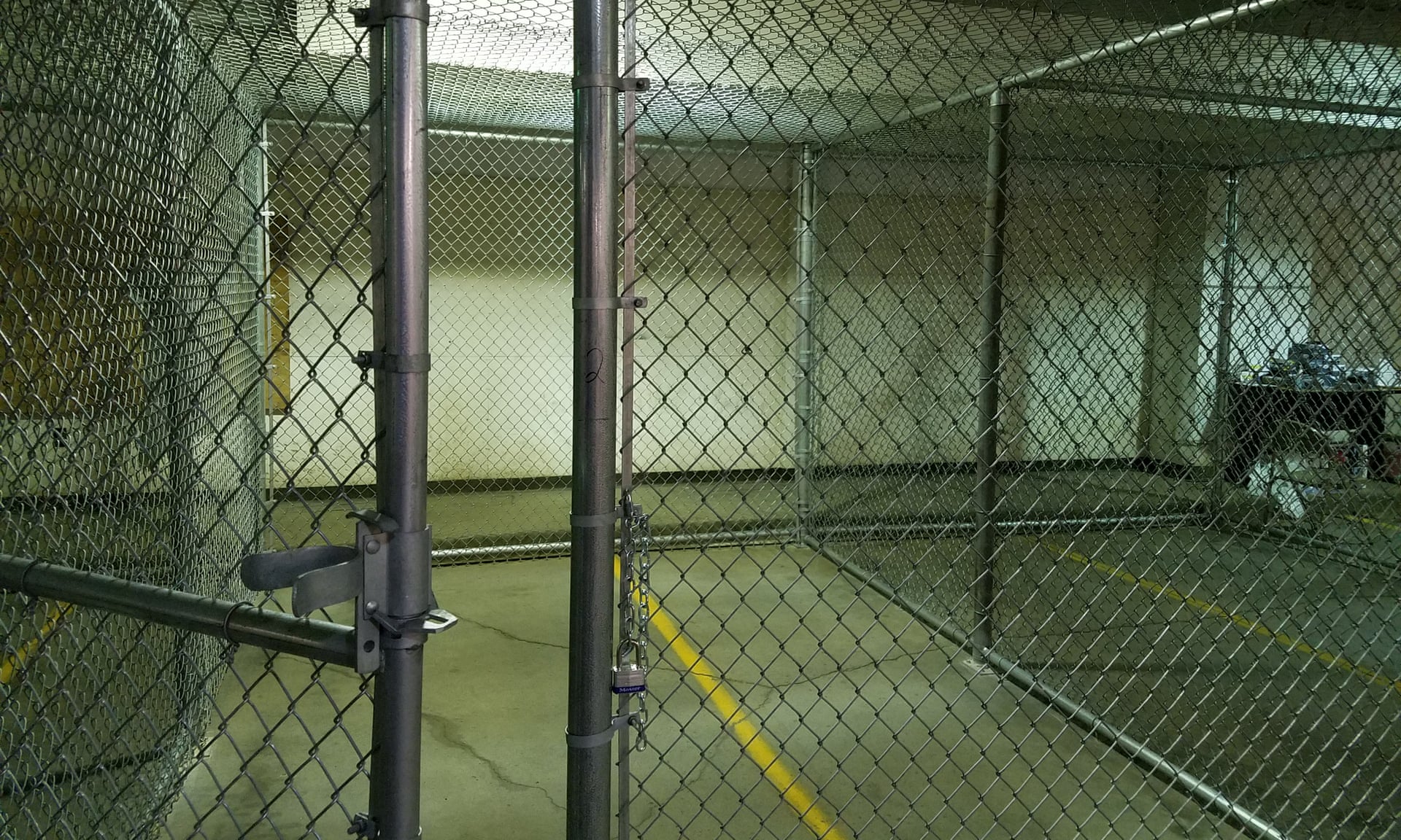  Jailed protesters say they were temporarily kept in cages that felt like ‘dog kennels’, but officials say the allegations of poor treatment are untrue. Photograph: Morton County correctional center