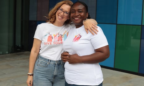 Sol Escobar of Give Your Best (left) and happy shopper Kemi, who has joined the organisation