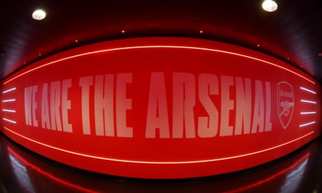 A view inside the tunnel at Arsenal’s Emirates Stadium this month.