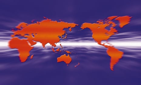 A blurred world map
