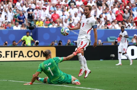 Harry Kane is a fraction offside.