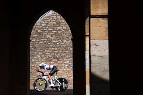 Marlen Reusser of Switzerland and Team Movistar rides on stage four.