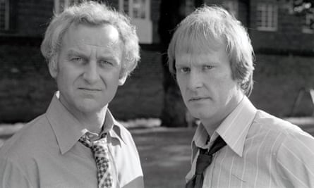 Dennis Waterman, right, with John Thaw in The Sweeney, 1977.