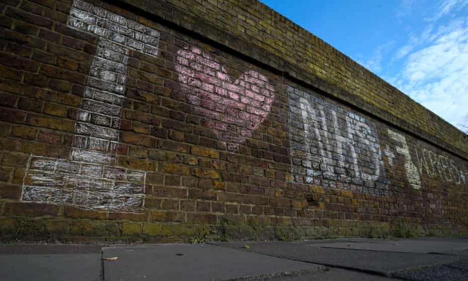 Graffiti in Twickenham, London, in April 2020.