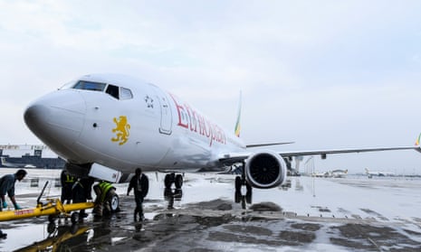 An Ethiopian Airlines Boeing 737 MAX 8