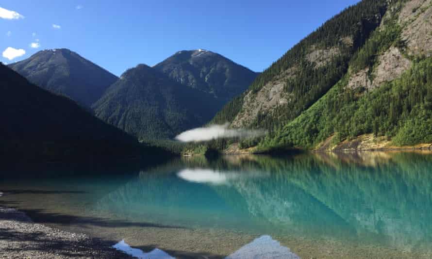 A morning cloud at Kinney Lake, British Columbia, Canada.