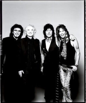 Tony Iommi, Jimmy Page, Jeff Beck, Steven Tyler at The Classic Rock awards