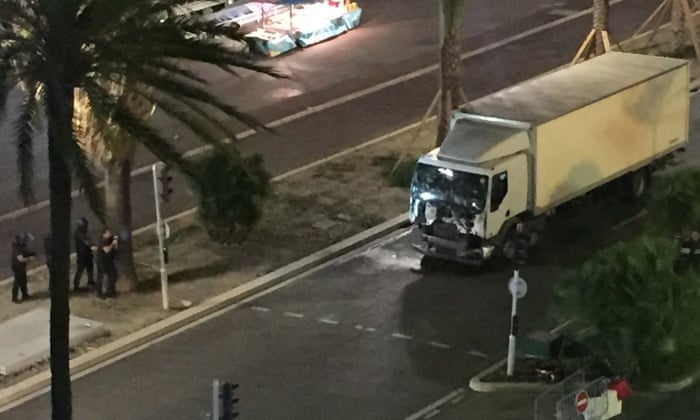 A truck has driven into crowds in Nice.