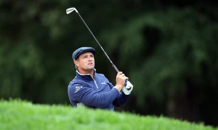 Bryson DeChambeau had an eventful start to his round but enjoyed the best conditions of a tough day.