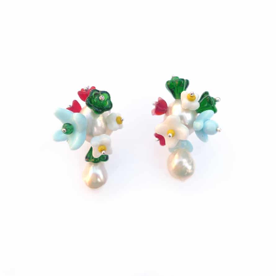 Floral earrings by Pond London