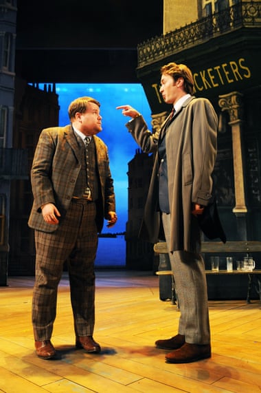 James Corden and Oliver Chris in One Man, Two Guvnors at the National in 2011.