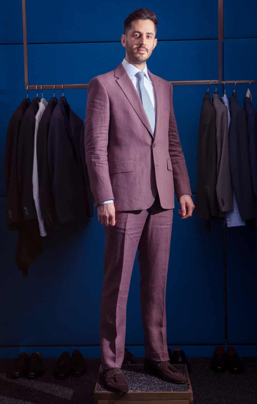 Daniel Masoliver in a burgundy Gieves & Hawkes two-piece