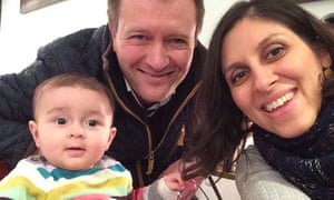Nazanin Zaghari-Ratcliffe with husband Richard Ratcliffe and their daughter Gabriella.