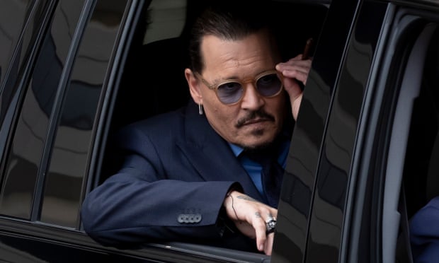 Johnny Depp after the closing arguments in the Depp v Heard defamation trial in Virginia, US in May.