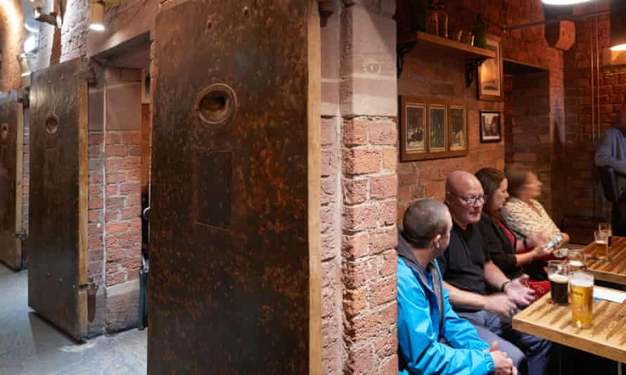 The old police cells form alcoves at the Bridewell