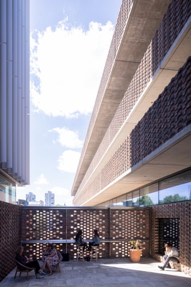 The campus’s library terrace.