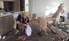 Horsing around: Australian man creates paper friend out of lunch bags in hotel quarantine