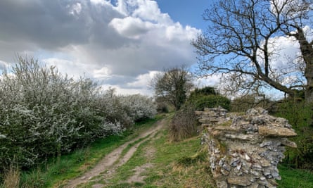 An ancient Roman wall in Silchester