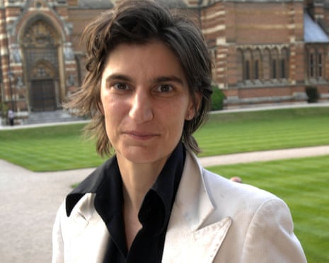 Jess Search wearing her trademark white suit at Keble College, Oxford, during the third Britdoc festival in 2008.