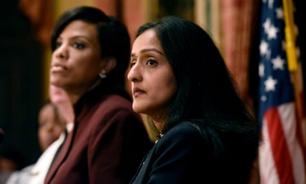 Vanita Gupta, right, with Stephanie Rawlings-Blake,   Baltimore's mayor.