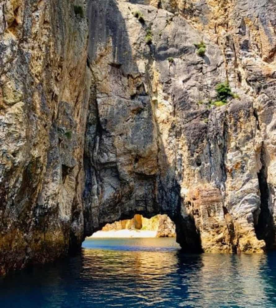 An archway on the Mokohinau Islands