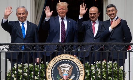 UAE, Bahrain and Israel sign historic accords at White House event | Israel | The Guardian