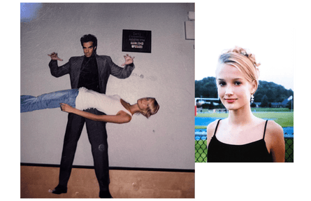 Jane Doe 15 posing with a cardboard cutout of David Copperfield ‘so it looked like he was levitating you.’