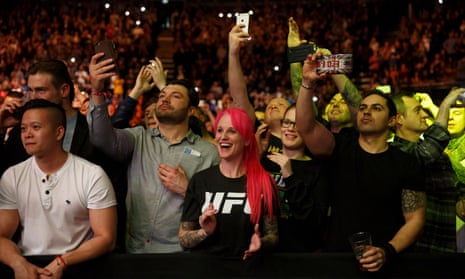 Excited fans at the O2 Arena.