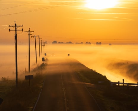 Satellite images show huge fog formation haunting central California | California | The Guardian