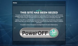 A screengrab of Webstresser.org after it was taken down