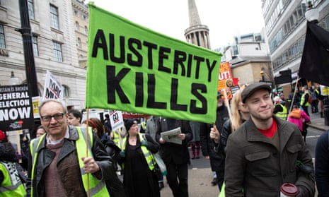 Britain Is Broken General Election Now Demonstration Against Austerity In London<br>Britain is Broken - General Election Now demonstration against Tory cuts and austerity on 12th January 2019 in London, United Kingdom. Irrespective of which way people voted in the EU referendum, this protest was calling for an end to austerity and homelessness, the nationalisation of rail and other utilities, and ultimately, for a general election to end the Tories power. (photo by Mike Kemp/In Pictures via Getty Images Images)
