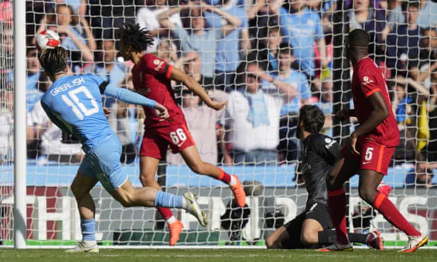 Jack Grealish thumps home a reply for City.