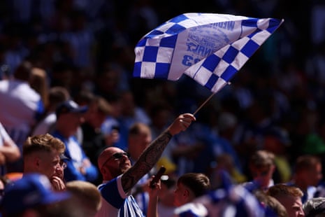 A Sheffield Wednesday fans contributesd to the mood on a sunny day at Wembley.